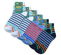 Fontana Calze, 6 paia di calze bimbo in 100% Cotone Filo di Scozia elasticizzato. FANTASIA A RIGHE 35-38…