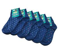 Fontana Calze 6 paia di calze bimbo in Cotone Filo di Scozia elasticizzato modello Caviglia. (35-38, BLU)…