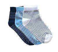 Fontana Calze, 6 paia di calze bimbo in Cotone Filo di Scozia elasticizzato modello caviglia. RIGHE taglia 23-26…