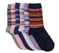 Fontana Calze, 6 paia di calze corte bambino/a ragazzo/a in caldo cotone elasticizzato. Prodotto Italiano (27-30, +Righe Bimba)