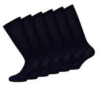 Fontana Calze, 6 paia di calze lunghe bambino ragazzo in caldo cotone elasticizzato. Prodotto Italiano (31-34, BLU)