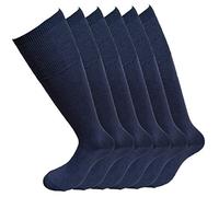 Fontana Calze, 6 paia di calze lunghe in caldo cotone elasticizzate confortevoli e rinforzate su punta e tallone. Prodotto Italiano. (ANTRACITE, 42-44)