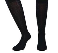 Fontana Calze, 6 paia di calze lunghe in puro cotone Filo di Scozia elasticizzate, confortevoli e rinforzate su punta e tallone. Prodotto Italiano. Fantasia a pois - TG 10,5/11(38/41,5)