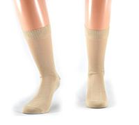 Fontana Calze, 6 paia di calze UOMO corte in 100% Cotone Filo di Scozia. BEIGE TG 42-44,5