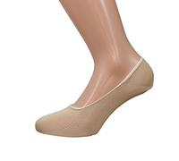 Fontana Calze, 6 paia di calzini invisibili salvapiede sanitari in cotone Filo di Scozia elasticizzato. BEIGE tg 39-42