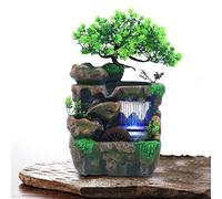 Fontana cascata con LED cambia colore illuminazione tavolo fontane cascate umidificatore Zen meditazione cascata decorazione