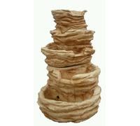 Fontana cascata in cemento e polvere di marmo con 5 vasche senza pompa roccia