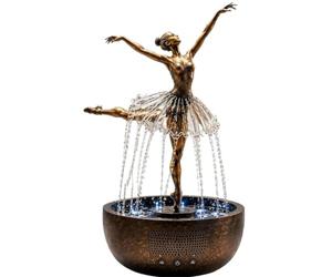 Fontana Con Altoparlante Bluetooth Giochi D'Acqua Fontana con altoparlante Bluetooth a cascata di ballerina, scultura artistica gonna ad acqua corrente, consapevolezza antistress for la casa(Gold)