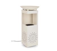 Fontana con Led 40,5x40,5x78 cm in Metallo Yuki Beige