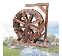 Fontana con Ruota Idraulica, Decorazione Design in Legno Fontana Feng Shui, Feng Shui Ruote Cortile Ornamentale Stagno Decorativo, Facile da Montare(67 * 28 * 77cm/26.4 * 11 * 30.3in)