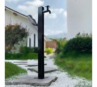 Fontana da esterno in acciaio inox autoportante colonna d'acqua da giardino portagomma 10 m getto getto beccuccio acqua durevole supporto rubinetto esterno ideale per la decorazione del giardino