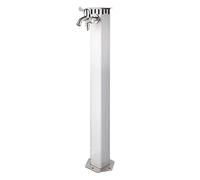 Fontana da esterno in acciaio inox, multifunzionale, per giardino, cortile e casa, resistente alle intemperie e al gelo, rubinetto dell'acqua potabile