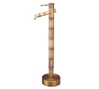 Fontana da esterno in rame antico e bambù, colonna d'acqua decorativa da giardino con rubinetto da esterno 695 mm, stile idrante fisso