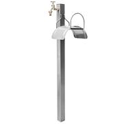 Fontana da Esterno Portatubo e Rubinetto in Acciaio Agrati Grigio