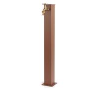 Fontana da Giardino 20x12x85 cm in Alluminio e Acciaio Wick Ruggine