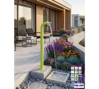 Fontana da Giardino a colonna forma di Periscopio Acciaio Design Moderno Belfer Dimensioni 11x18xh 80 cm - peso 3,2 kg design, colore Verde Acido verde acido
