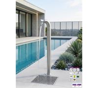 Fontana da Giardino a colonna forma di Periscopio Acciaio inox 316 Design Moderno Belfer Dimensioni 11x18xh 80 cm - peso 3,2 kg design, colore inox inox lucido