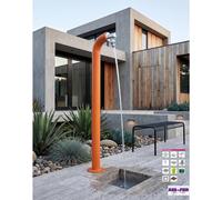 Fontana da Giardino a colonna forma di Periscopio Design Moderno Belfer Dimensioni 11x18xh 80 cm - peso 3,2 kg design , colore Arancione arancione