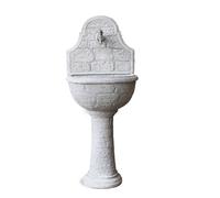 FONTANA DA GIARDINO A MURO KAM "VARO" ANTICATO GRIGIO 50X37X122 CM