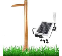 Fontana da giardino ad energia solare con fontana d'acqua in bambù che scorre per la decorazione del cortile e il relax zen