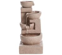 Fontana da giardino all'aperto con cascata d'acqua in resina Plugged marrone chi