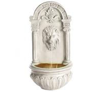 Fontana da giardino all'aperto con luce a LED in resina a innesto Beige Marmore