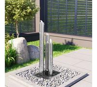 vidaXL Fontana da Giardino Argento 48x34x88 cm in Acciaio Inox