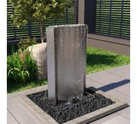 vidaXL Fontana da Giardino Argento 60,2x37x122,1 cm in Acciaio Inox
