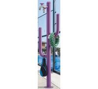 Fontana da Giardino ARIZONA Doppio rubinetto il secondo con attacco rapido Acciaio Alluminio Belfer Dimensioni 32x17xh 102 cm - peso 4 kg colore Viola