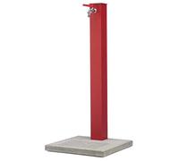 Fontana da Giardino Belfer 42QBM con Base in Cemento Trattamento Antiruggine Rubinetto a Sfera con Attacco Rapido (Rosso)