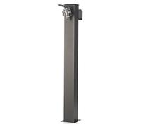 Fontana da Giardino con Doppio Rubinetto Belfer 42QRR Grigio Antracite