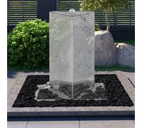 vidaXL Fontana da Giardino con Pompa in Acciaio Inox 76 cm Triangolare