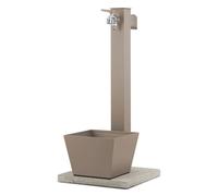 Fontana da Giardino con Rubinetto Base Vaschetta e Portagomma Belfer 42/QRRV