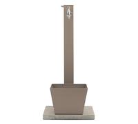 Fontana da Giardino con Rubinetto Base Vaschetta e Portagomma Belfer 42/QRRV Tortora