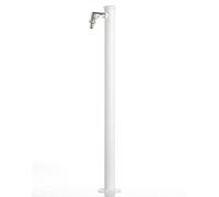 Giordanoshop Fontana da giardino Belfer 42/SR con rubinetto e vasca rotonda 11x15x h 86 cm Bianco