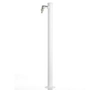 Giordanoshop Fontana da giardino Belfer 42/SR con rubinetto e vasca rotonda 11x15x h 86 cm Bianco