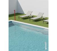 Fontana da Giardino con Rubinetto e vasca Rotonda Dimensioni 11x15x h 86 cm - peso 4,5kg con tubo rubinetto, Colore Rosso rosso