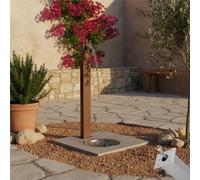 Fontana da Giardino con Rubinetto Forma Rettangolare Dimensioni 11x15xh 82 cm con tubo rubinetto, Colore Ruggine ruggine