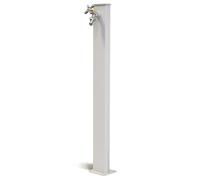 Fontana da Giardino con Rubinetto in Acciaio e Alluminio Cork Bianco Grigiastro