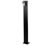 Fontana da Giardino con Rubinetto in Acciaio e Alluminio Cork Nero Antracite