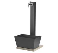Belfer 42QVR Fontana Giardino con Vaschetta Base in Cemento Rubinetto in Ottone