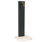 Fontana da Giardino Design a Colonna Ovale Rubinetto in Ottone con Base in