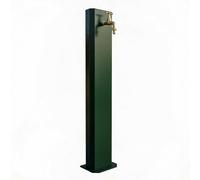 Fontana da Giardino Design a Colonna Ovale Rubinetto in Ottone Senza Base Verde