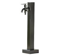Fontana da Giardino Esterno in Acciaio Inossidabile, Fontanelle da Giardino Verticale con Doppio Rubinetto di Uscita Dell'acqua, Rubinetto Antigelo da Esterno Fontana con Fontana a Pavimento(58cm/23in