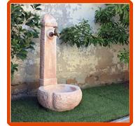 Fontana da giardino per esterno in cemento pietra moderna vasca rubinetto H97