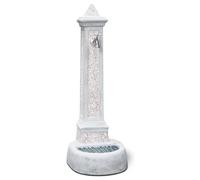 Fontana da Giardino Senza Rubinetto in Cemento Granulato di Marmo Pisa Bianco Rosso e Nero