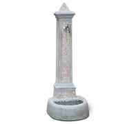Fontana da giardino Vedovella Pisa in cemento grigio H 100 cm