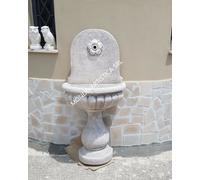 FONTANA DA PARETE A MURO CON COLONNA VASCA DA ESTERNO PER GIARDINO IN CEMENTO