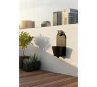 Fontana da Parete Giardino con Rubinetto e Secchio NON Removibile Dimensioni 23x25xh 50cm - peso 6,7kg con tubo rubinetto, Garantita contro la ruggine Colore Ruggine ruggine