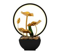 Fontana da tavolo con luce a LED, moderna fontana decorativa per casa e ufficio con anguria rilassante, decorazione meditativa rilassante per casa, ufficio, giardino, soggiorno